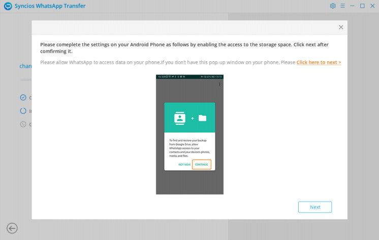 backup whatsapp prompt