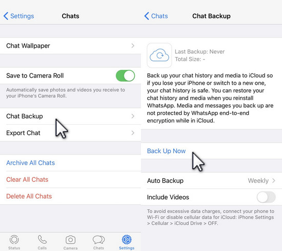Back Up Your WhatsApp to iCloud