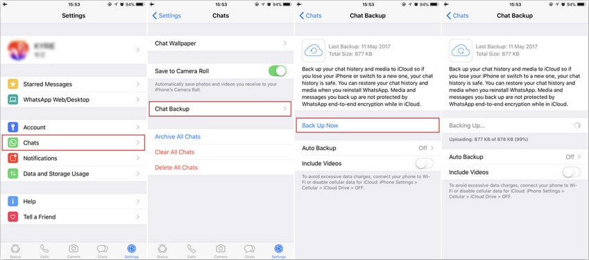 backup iphone whatsapp with whatsapp icloud