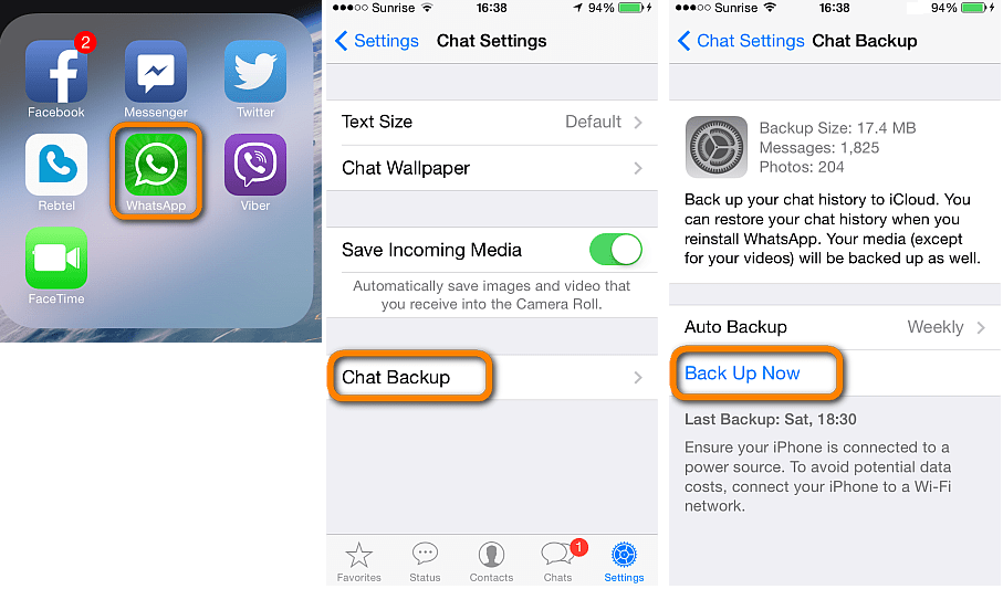 backup iPhone 8/8 Plus WhatsApp Messages