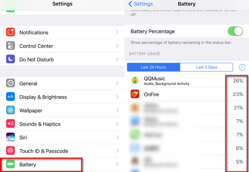 battery usage