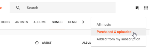 Check Uploads on Google Play Music