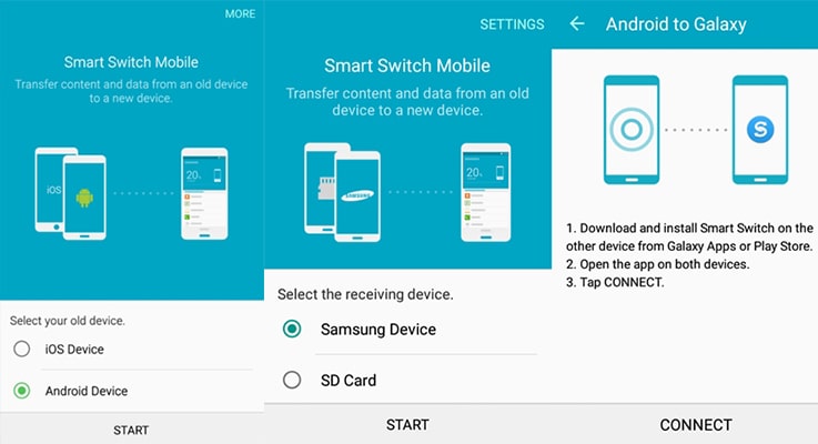 connect android and Samsung Galaxy S25