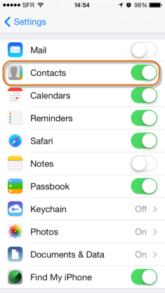 Backup iPad Contacts with iCloud
