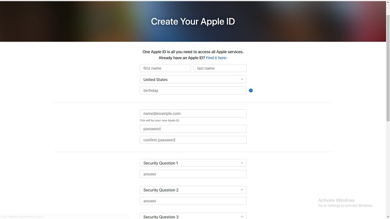 create a new Apple ID