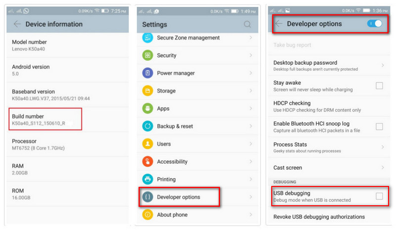 Debug Lenovo K4 Note