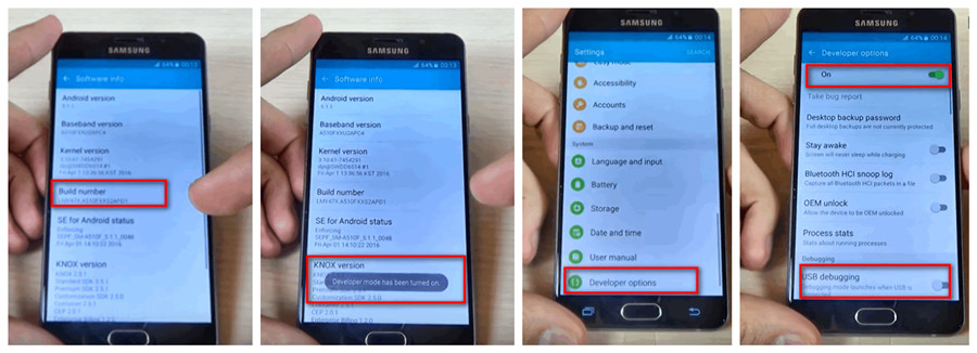 How to Debug Samsung A3/A5/A7/A9