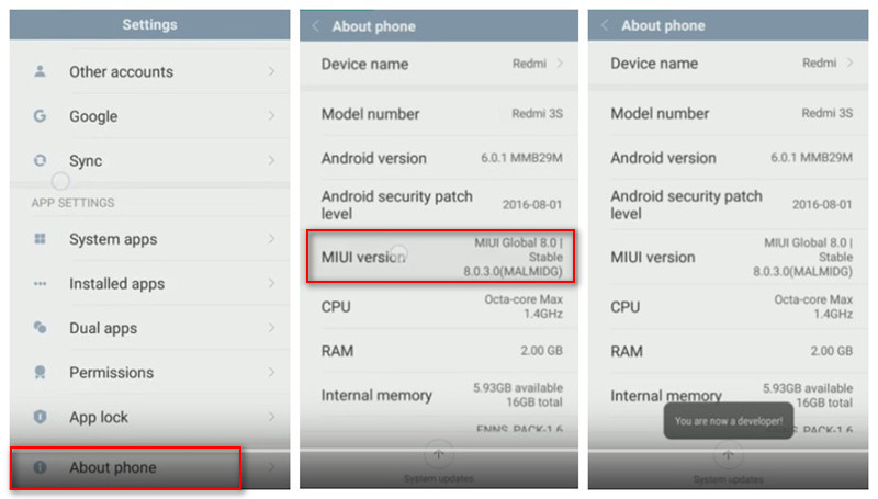 enable debugging mode on xiaomi mi max