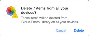 Delete items synced from icloud