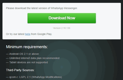 Download Whatsapp on Android