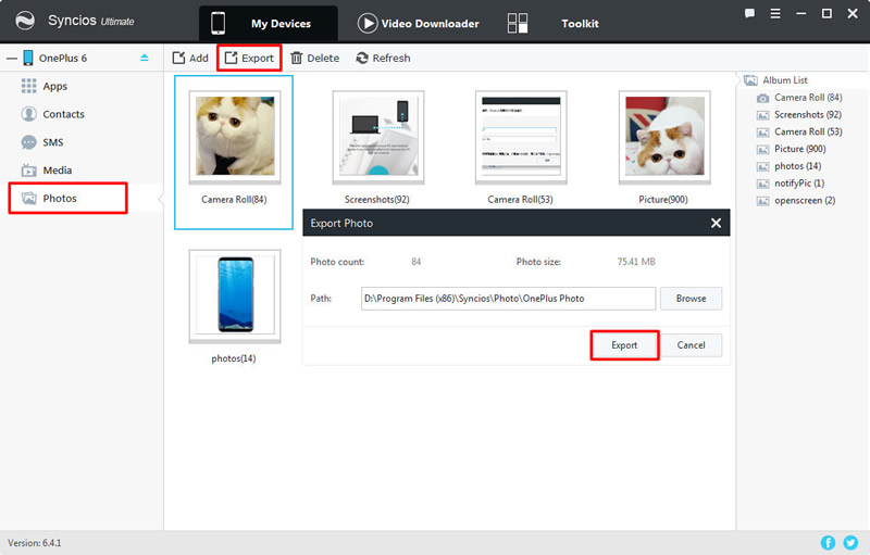 export OnePlus 13 photo folder to pc