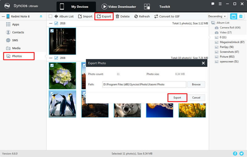 backup Xiaomi Redmi Note 14 photo file on computer