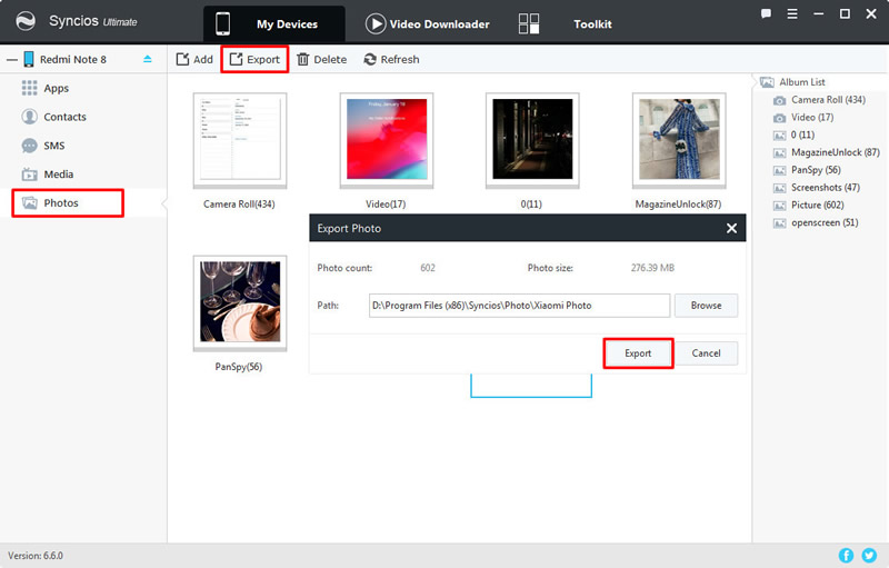 backup Xiaomi Redmi Note 14 photo folder on computer