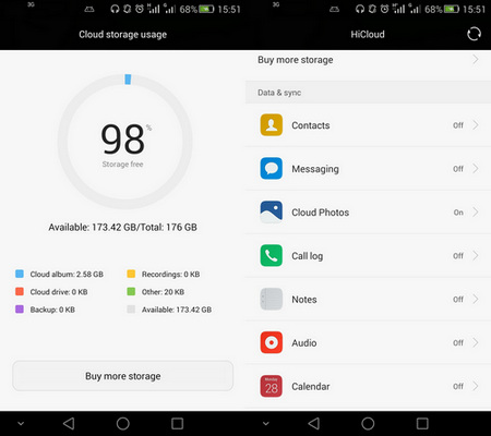 huawei hicloud backup