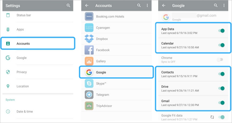backup huawei data to Samsung Galaxy S20 with google account