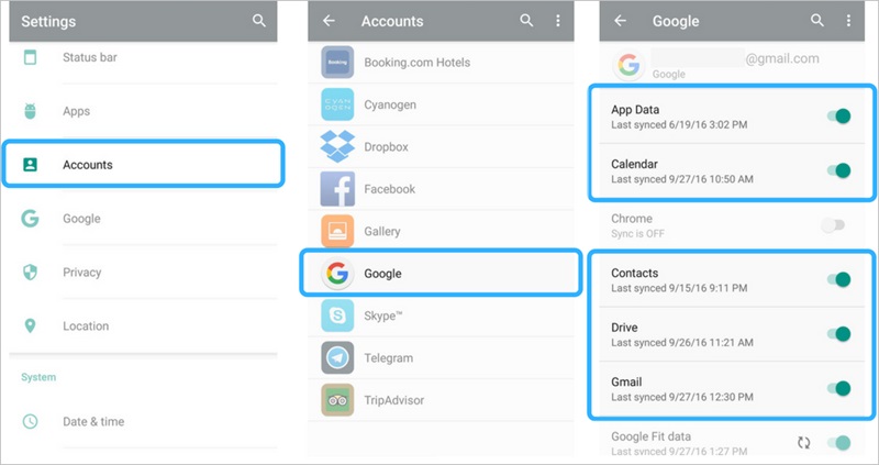 backup huawei data to Samsung Galaxy S25 with google account