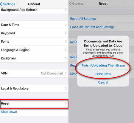 restore data to iPhone via iCloud