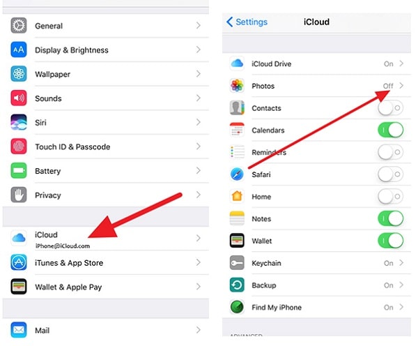  abrir la configuración de icloud