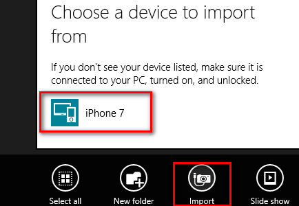Importer iphone 7 fotos for at vinde 8