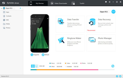 import music to oppo r11/r11 plus step1