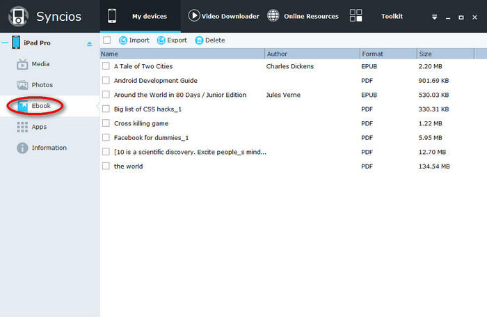 Transfer Ebooks From PC To IPad Pro
