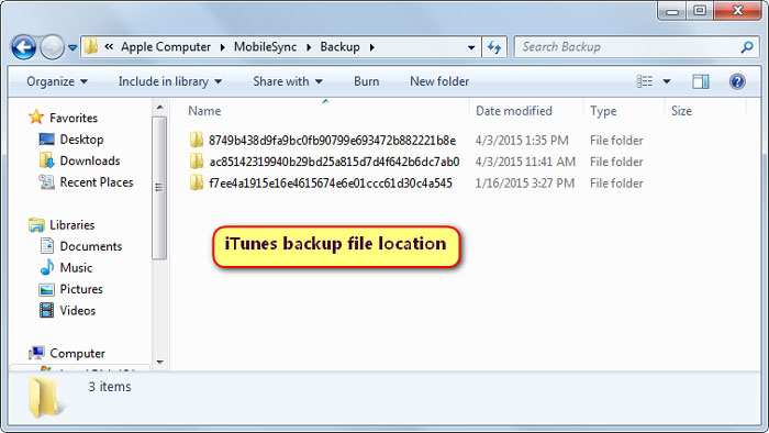 access iTunes backup file