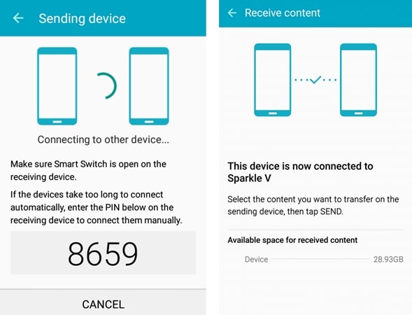 match android and Samsung Galaxy S10