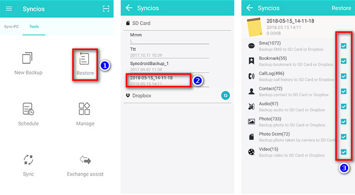 restore Samsung Galaxy A7/A9 from SD card