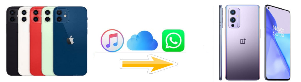 move iphone itunes icloud data to oneplus 9