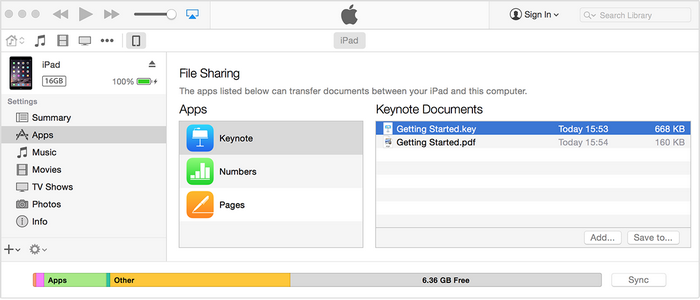 Delete iPhone/iPad/iPod Touch Documents in iTunes