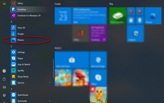 Photos App on Windows 10