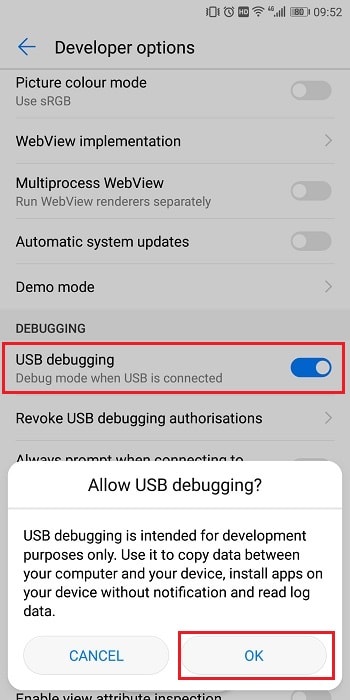 Open USB Debugging Mode Huawei Nova 5