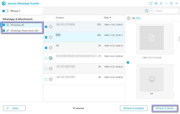 Preview WhatsApp data