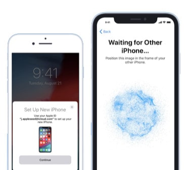 start setup on iPhone 16