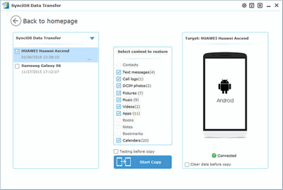 restore android data