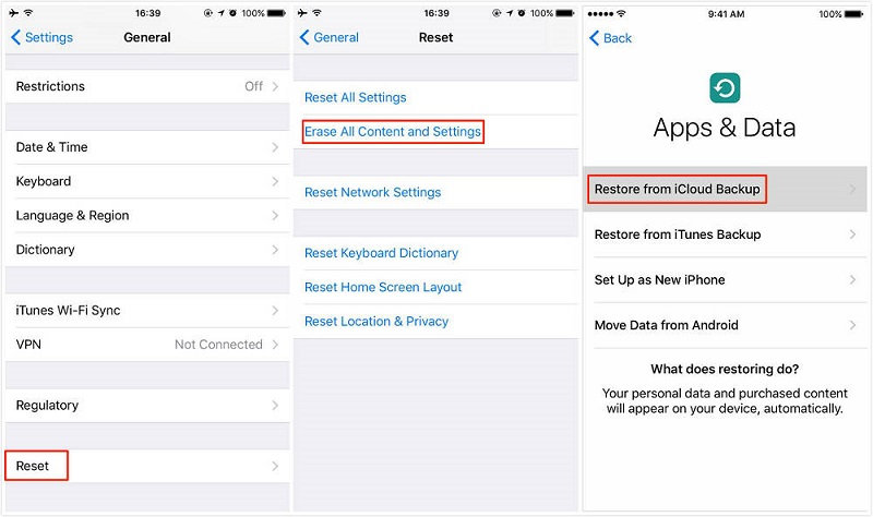 restore icloud backup to iPhone 16