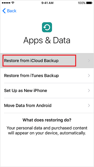 restore iPad data to iPhone 16 with iCloud