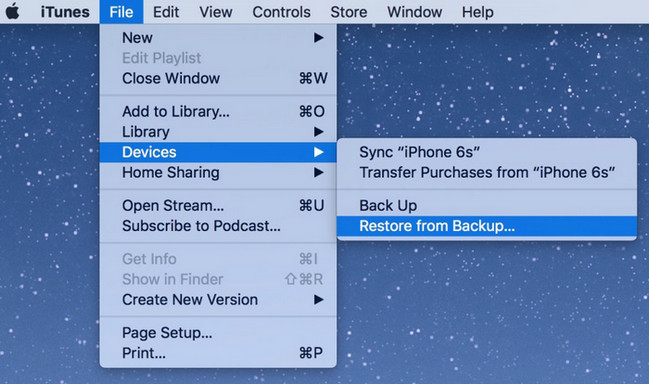 restore iphone 7 from itunes