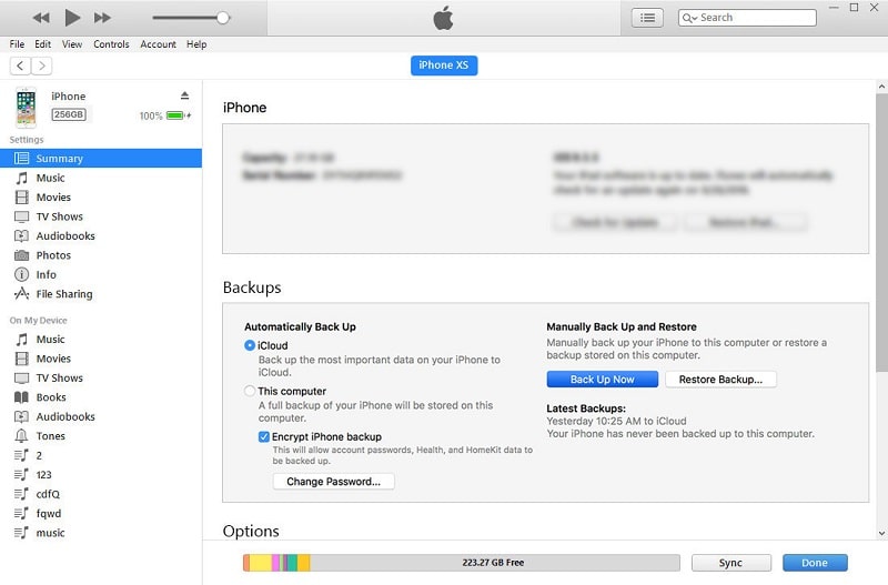 restore iTunes and iCloud backup to iPhone 16