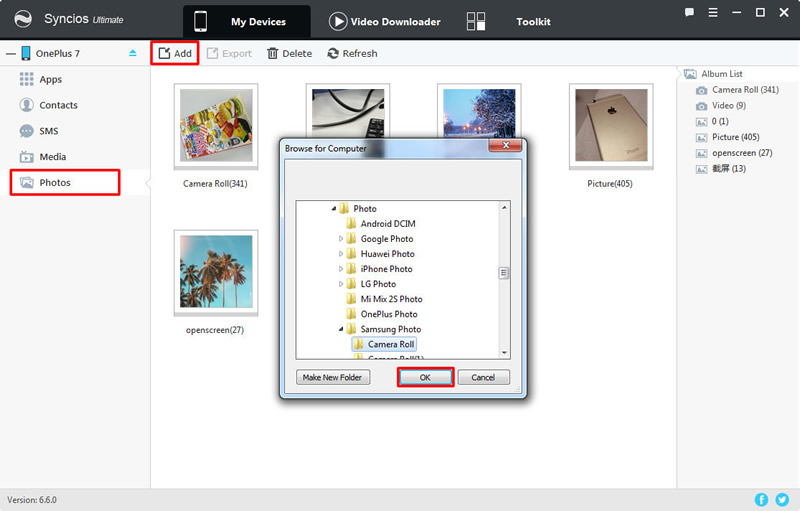 restore samsung photos to OnePlus 13