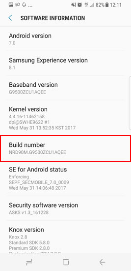 debug samsung galaxy s8 step3