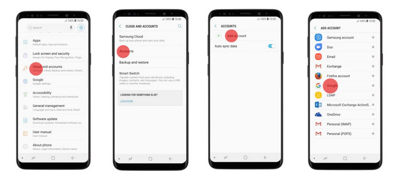 Activate Google account on Samsung Galaxy S9/S9+