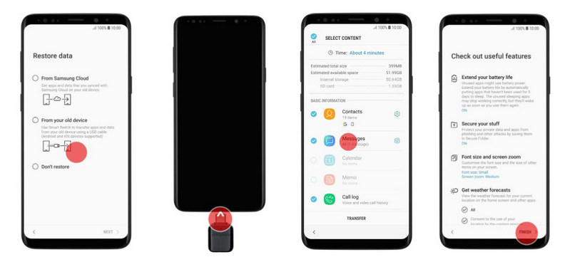 Transfer data to Samsung Galaxy S9/S9+