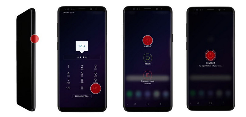 Turn Samsung Galaxy S9/S9+ on and off