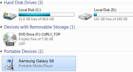 Samsung Galaxy S25 usb connection