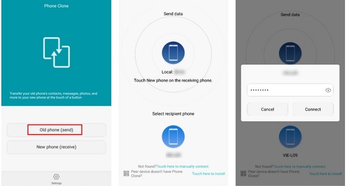 transfer old Android phone contents to Huawei Pura80 with Huawei clone