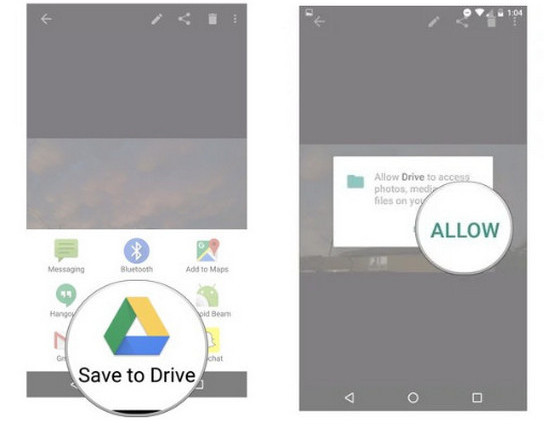 save OnePlus photos to Google Drive