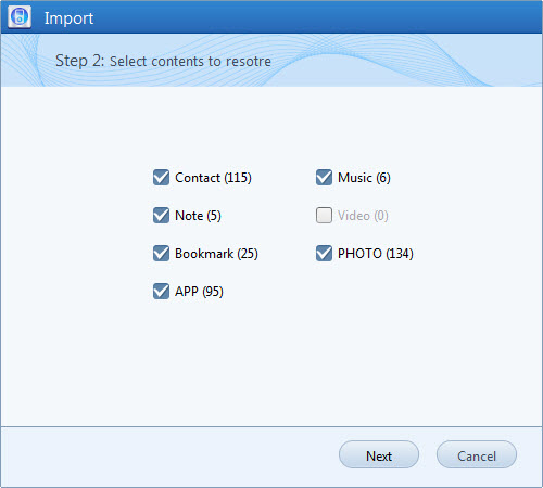 Recover data from Syncios Backup Folder