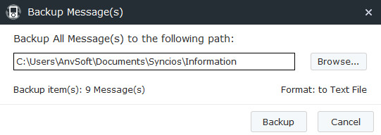 choose backup path