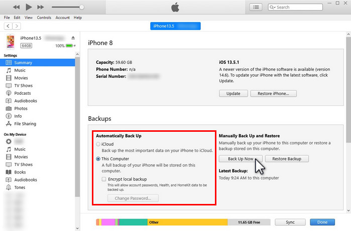 Select Where You Store Backup Files